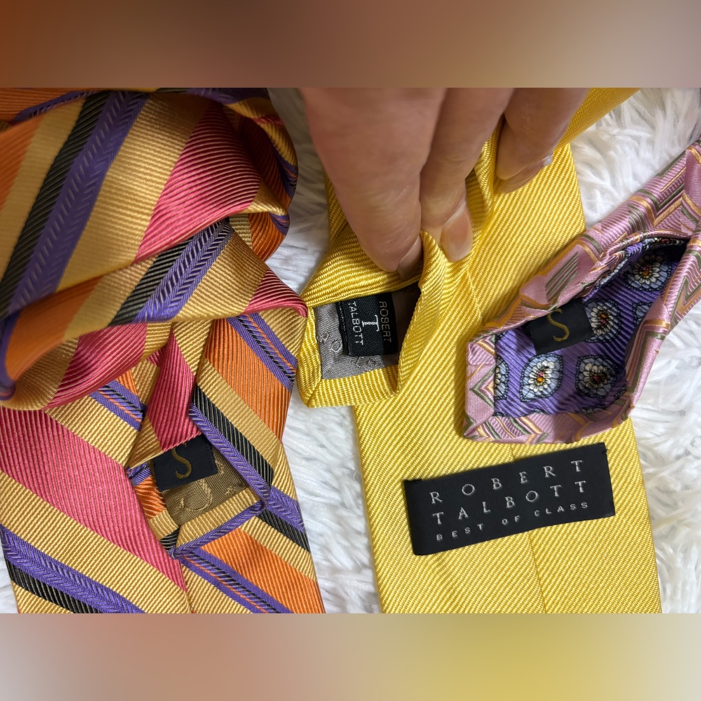 Bundle Robert Talbott Yellow and Multicolor Tie S… - image 6